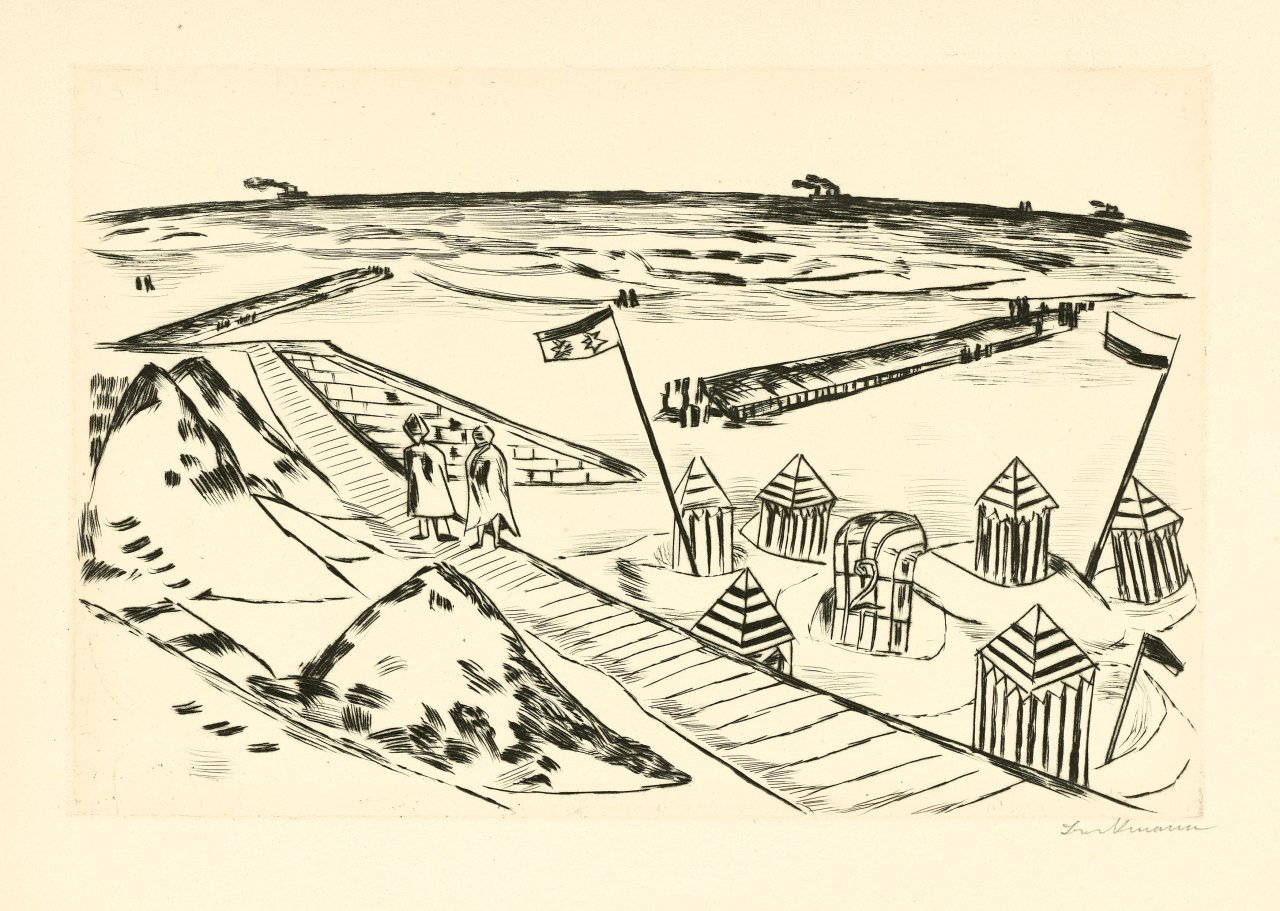 Auf diesem Bild ist das folgende Kunstwerk zu sehen: Max Beckmann. „Strand“. 1922.