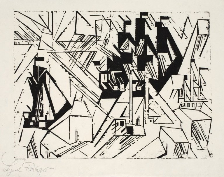 Auf diesem Bild ist das folgende Kunstwerk zu sehen: Lyonel Feininger. „Marine“. 1918.