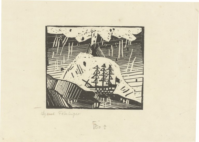 Auf diesem Bild ist das folgende Kunstwerk zu sehen: Lyonel Feininger. „Vulkan“. 1918.