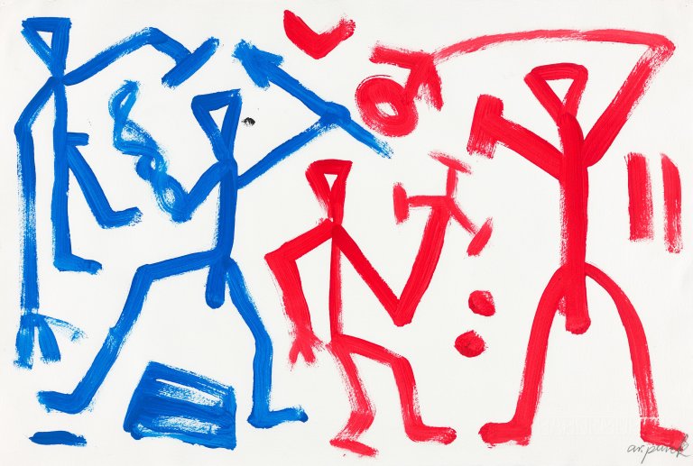 Auf diesem Bild ist das folgende Kunstwerk zu sehen: A.R. Penck. Ohne Titel.