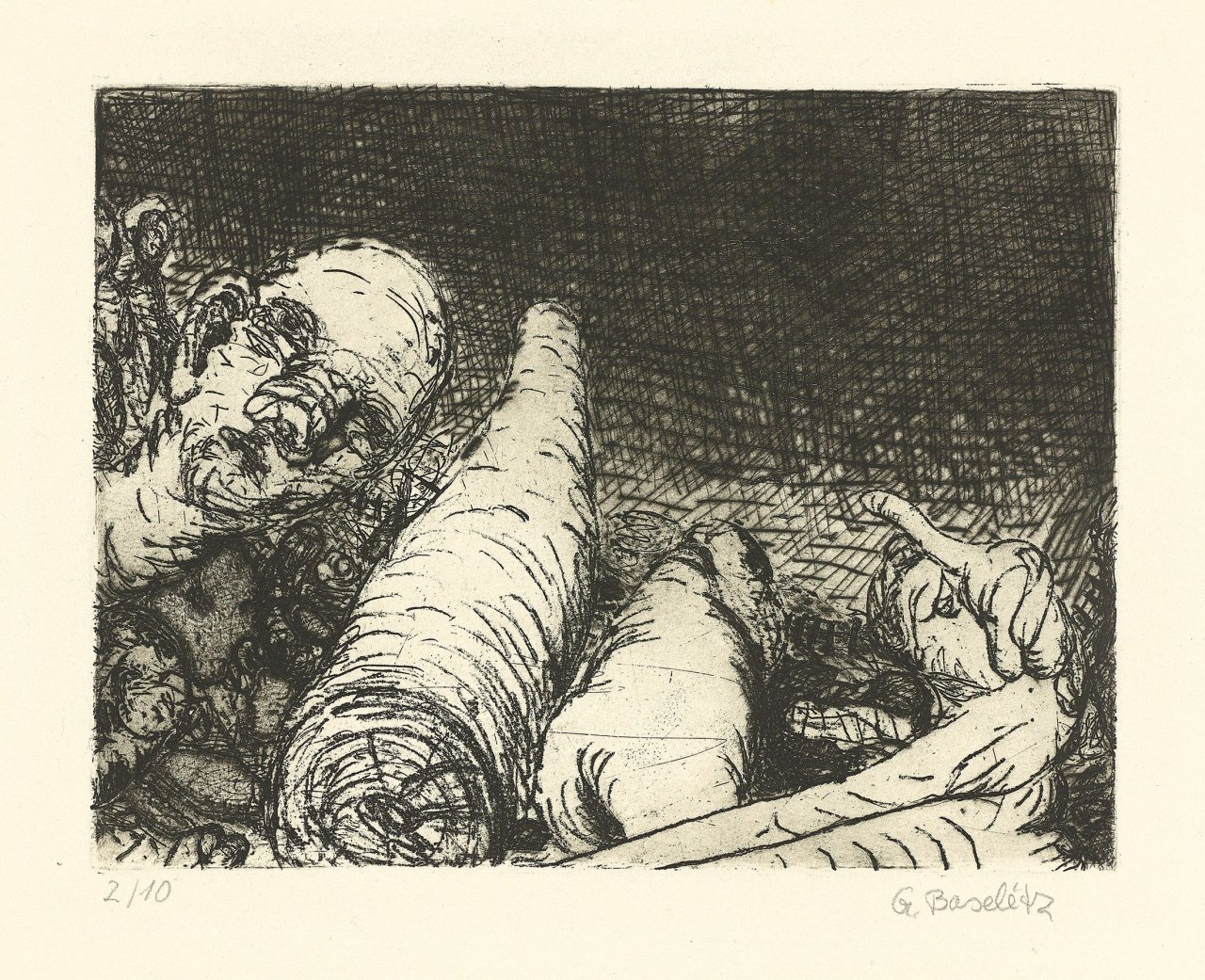 This picture shows the following artwork: Georg Baselitz. „Ohne Titel“. 1964/65.