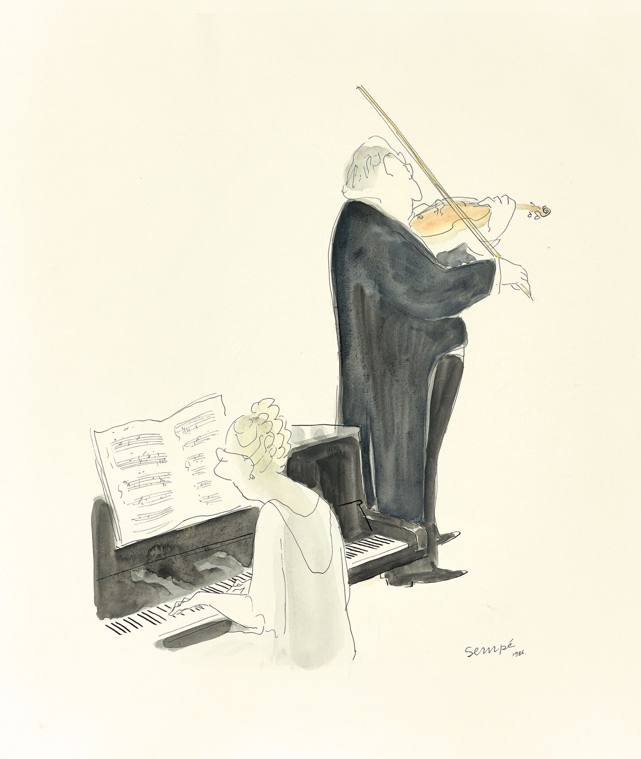 Catalog image of „L’accompagnatrice“ (Die Begleitung). 1986