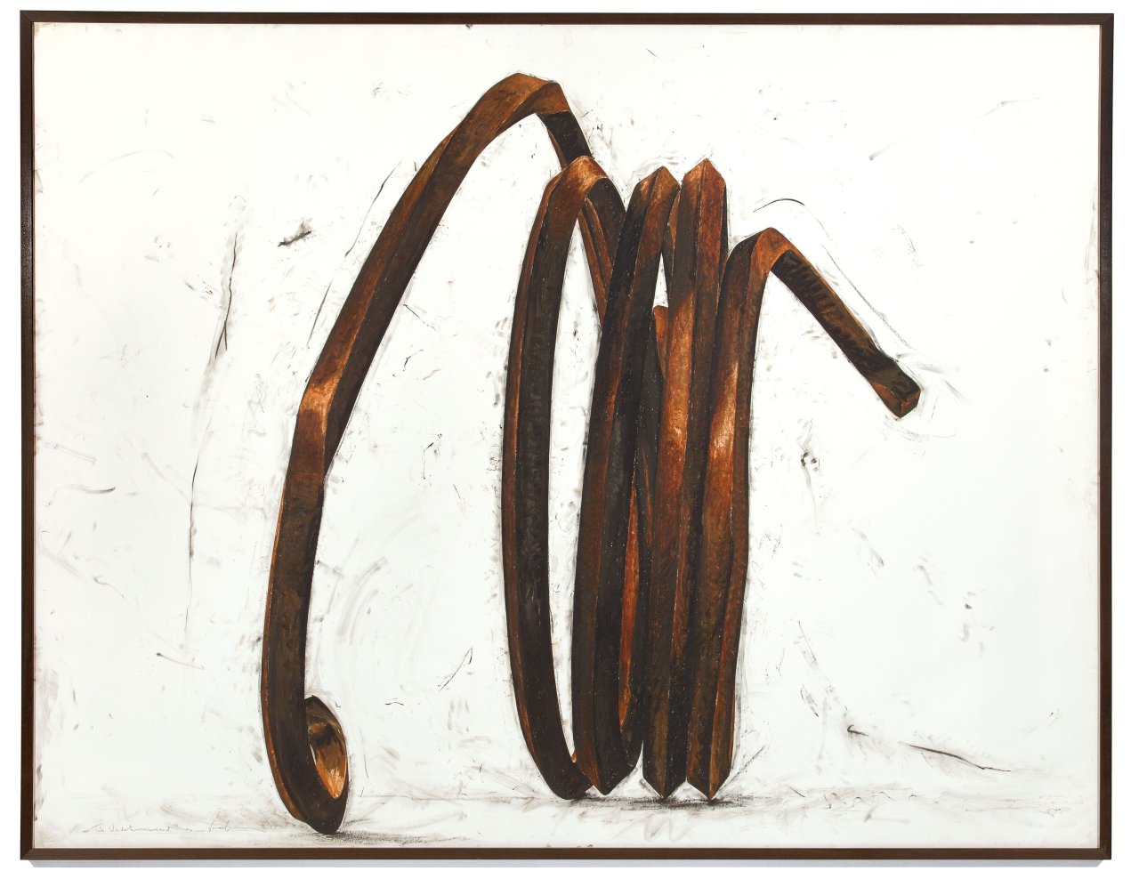 Auf diesem Bild ist das folgende Kunstwerk zu sehen: Bernar Venet. „Two undetermined lines“. 1990.