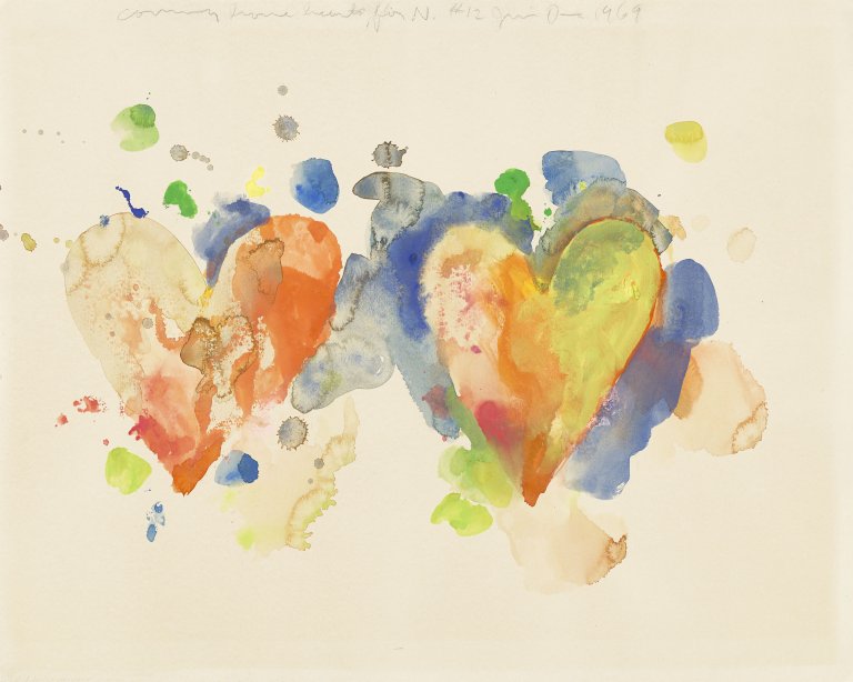 Auf diesem Bild ist das folgende Kunstwerk zu sehen: Jim Dine. „coming home hearts, for N. #12“. 1969.