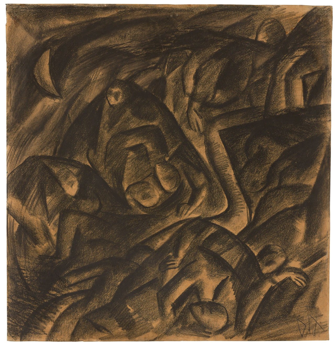 Auf diesem Bild ist das folgende Kunstwerk zu sehen: Otto Dix. „Der Mond“. Um 1916.