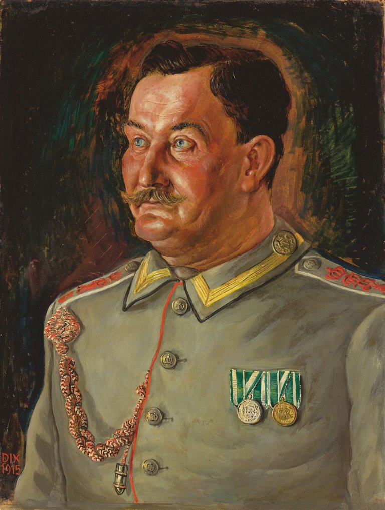 Auf diesem Bild ist das folgende Kunstwerk zu sehen: Otto Dix. „Porträt Bruno Alexander Roscher“. 1915.