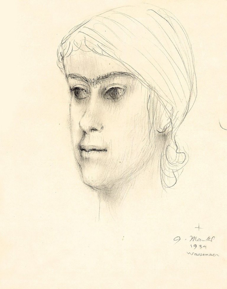 Auf diesem Bild ist das folgende Kunstwerk zu sehen: Gerhard Marcks. Porträt einer jungen Frau. 1934.