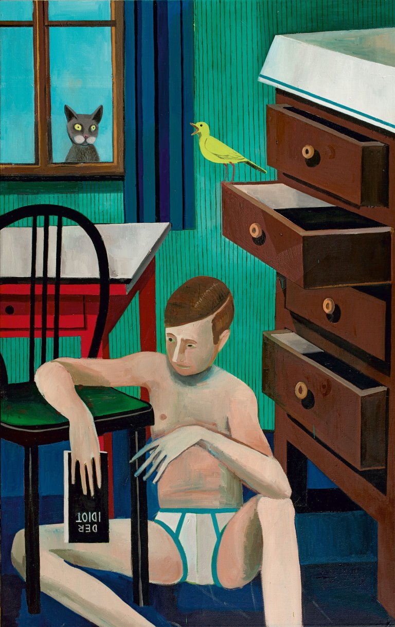 Auf diesem Bild ist das folgende Kunstwerk zu sehen: Christoph Ruckhäberle. Der Idiot. 2004.