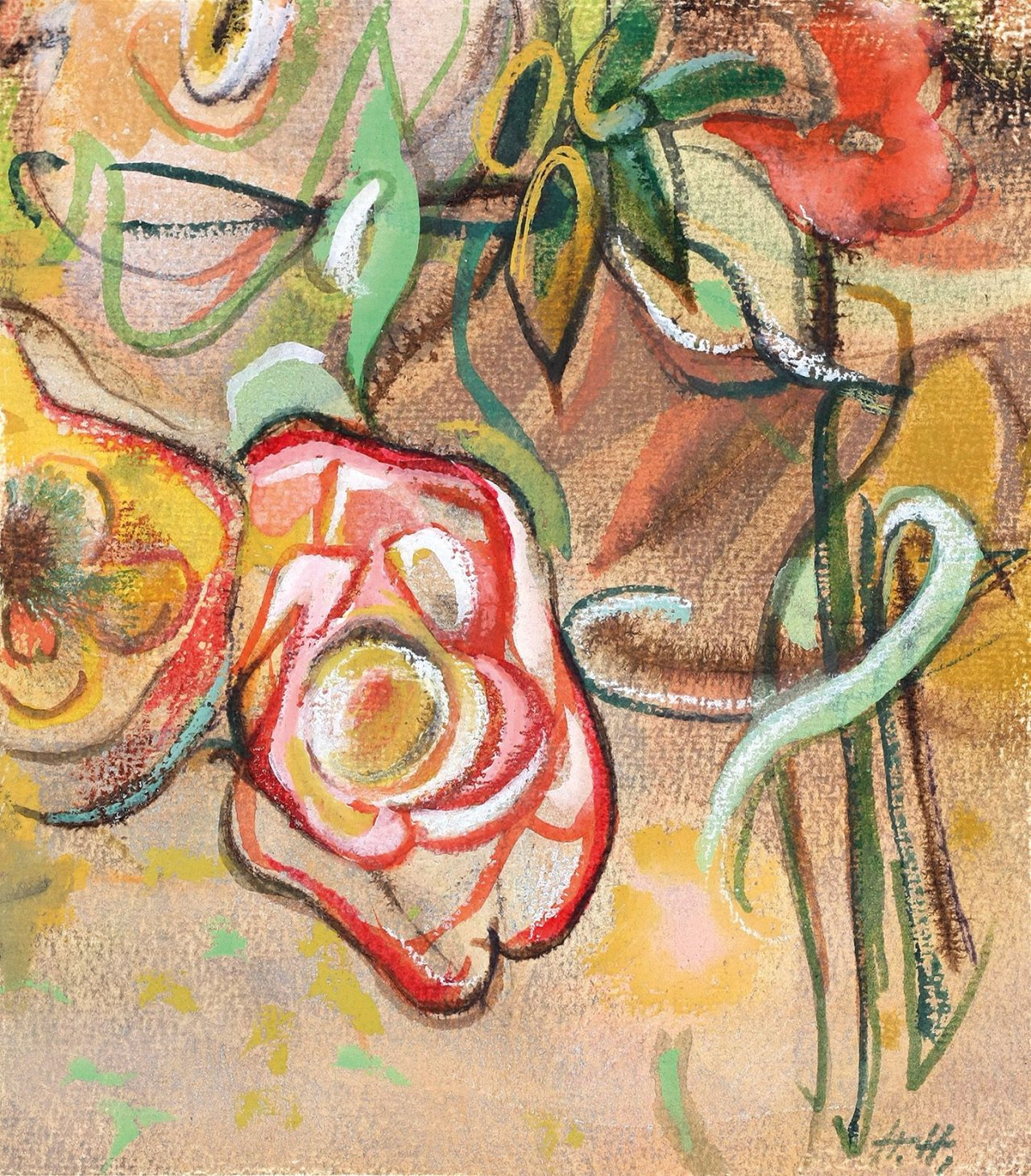 This picture shows the following artwork: Hannah Höch. Hängeblüten. Circa 1950.