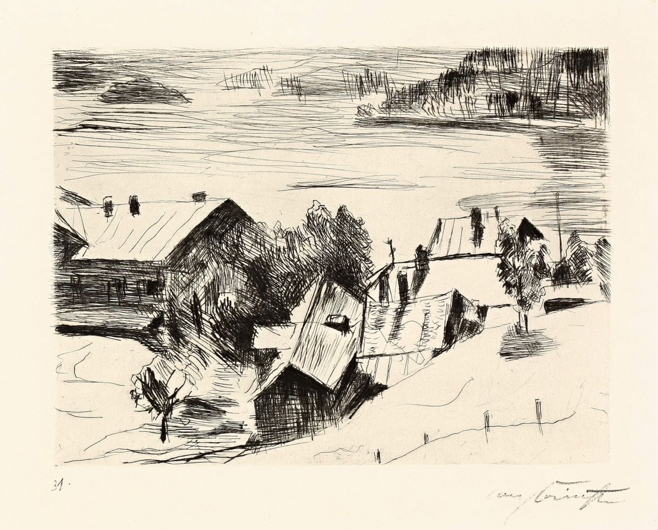 This picture shows the following artwork: Lovis Corinth. „Dorf Urfeld“. 1920.