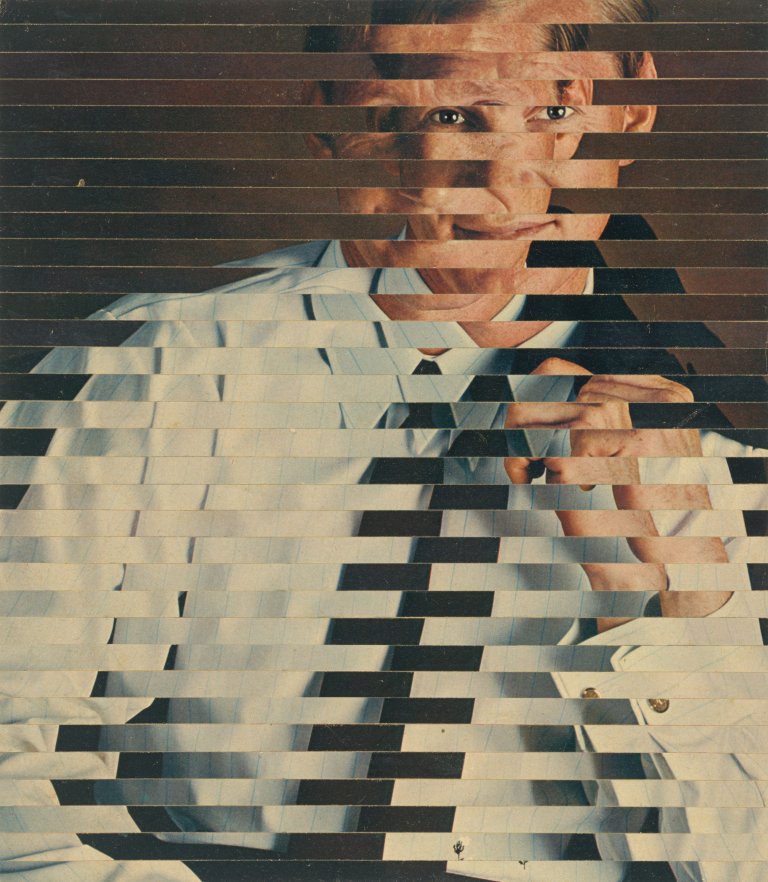 Auf diesem Bild ist das folgende Kunstwerk zu sehen: Jiří Kolář. Diolen-Star. 1969.