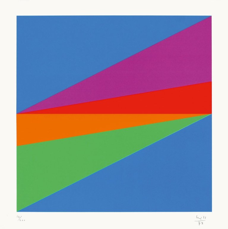 Auf diesem Bild ist das folgende Kunstwerk zu sehen: Max Bill. Aus: „9x5 konkret“. 1973.