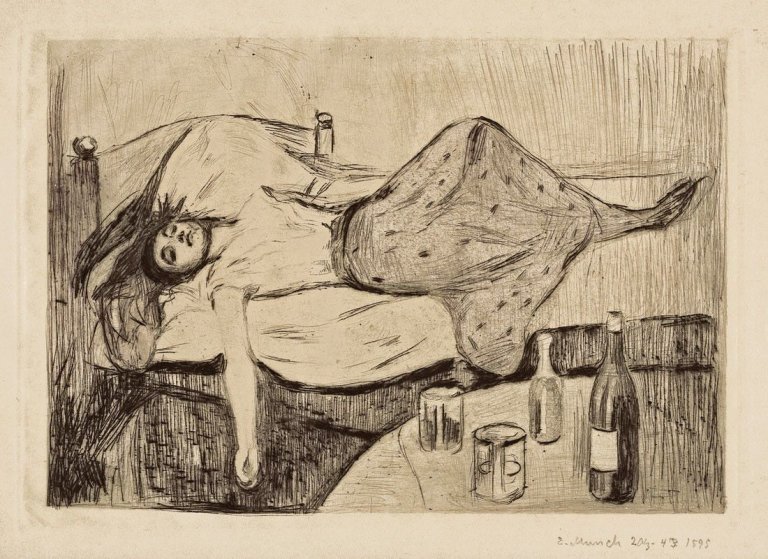 This picture shows the following artwork: Edvard Munch. „Der Tag danach“ („The day after“). 1894.