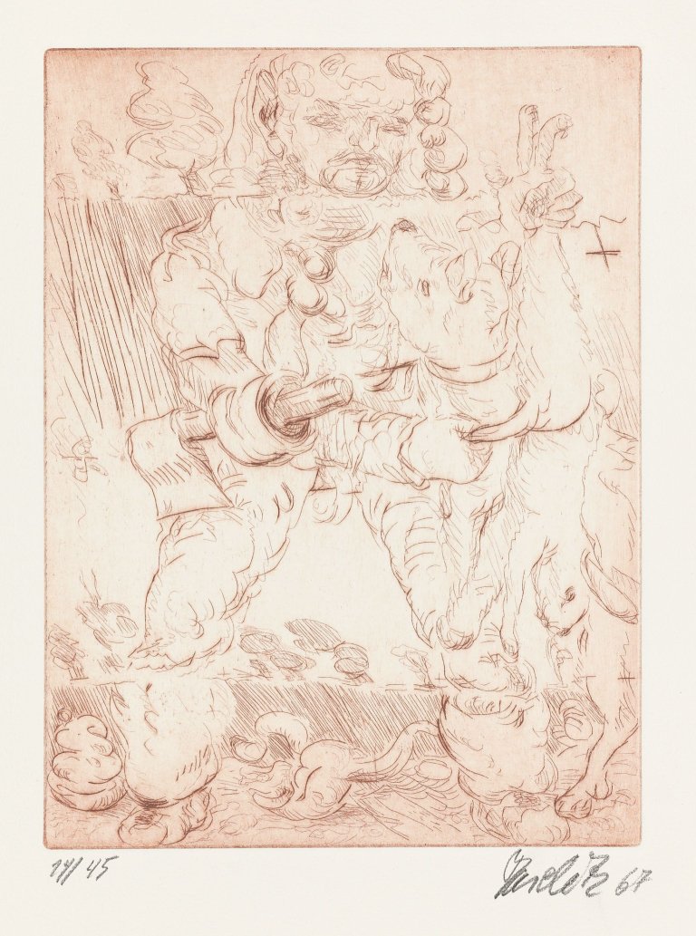 Auf diesem Bild ist das folgende Kunstwerk zu sehen:  Mappenwerk. „Figurationen“. 1967.