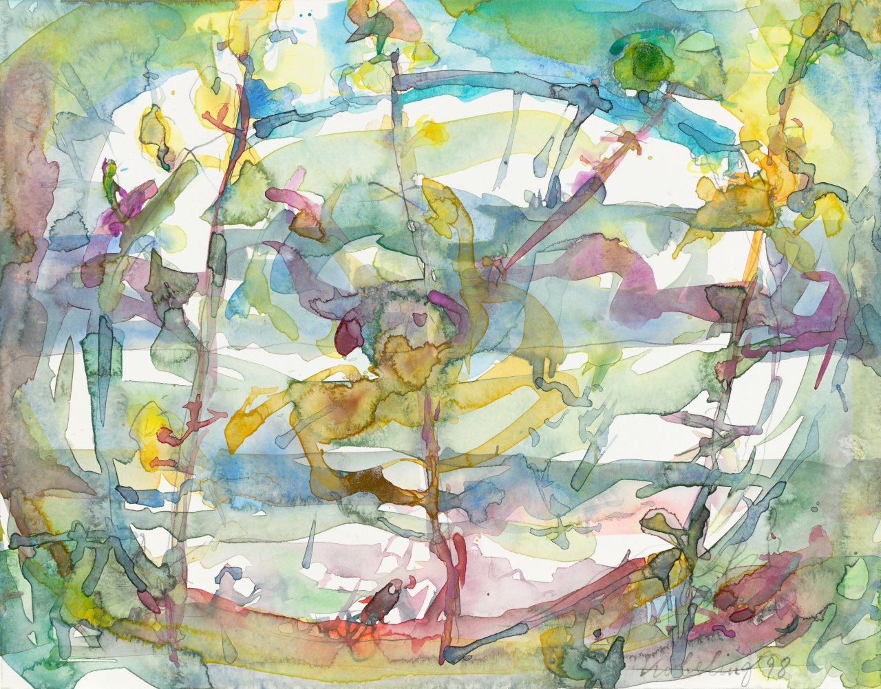 Auf diesem Bild ist das folgende Kunstwerk zu sehen: Bernd Koberling. „Ohne Titel“. 1998.