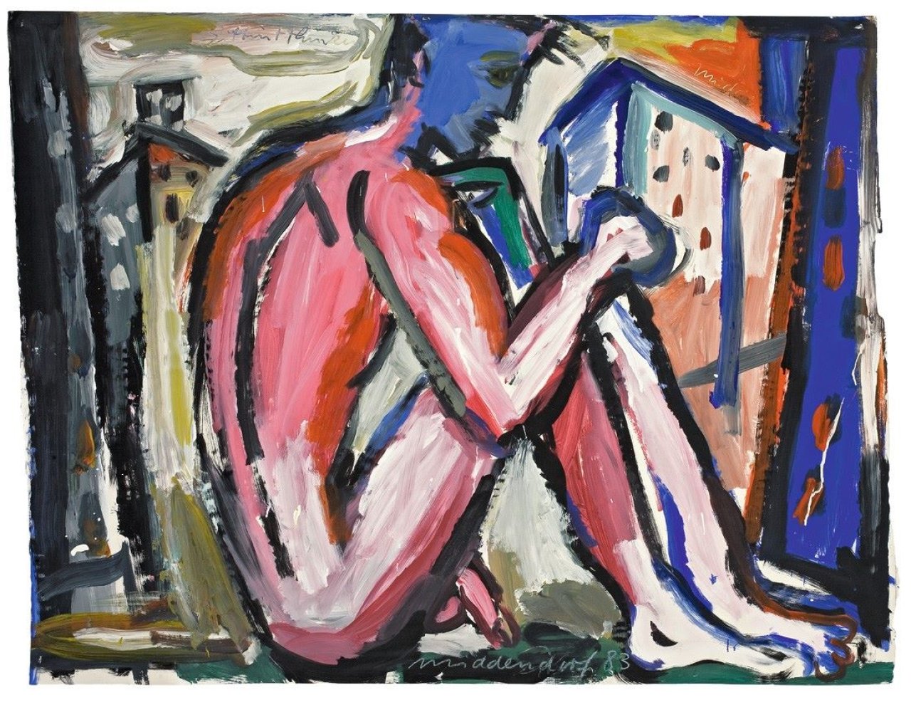 Auf diesem Bild ist das folgende Kunstwerk zu sehen: Helmut Middendorf. Sitzender. 1983.