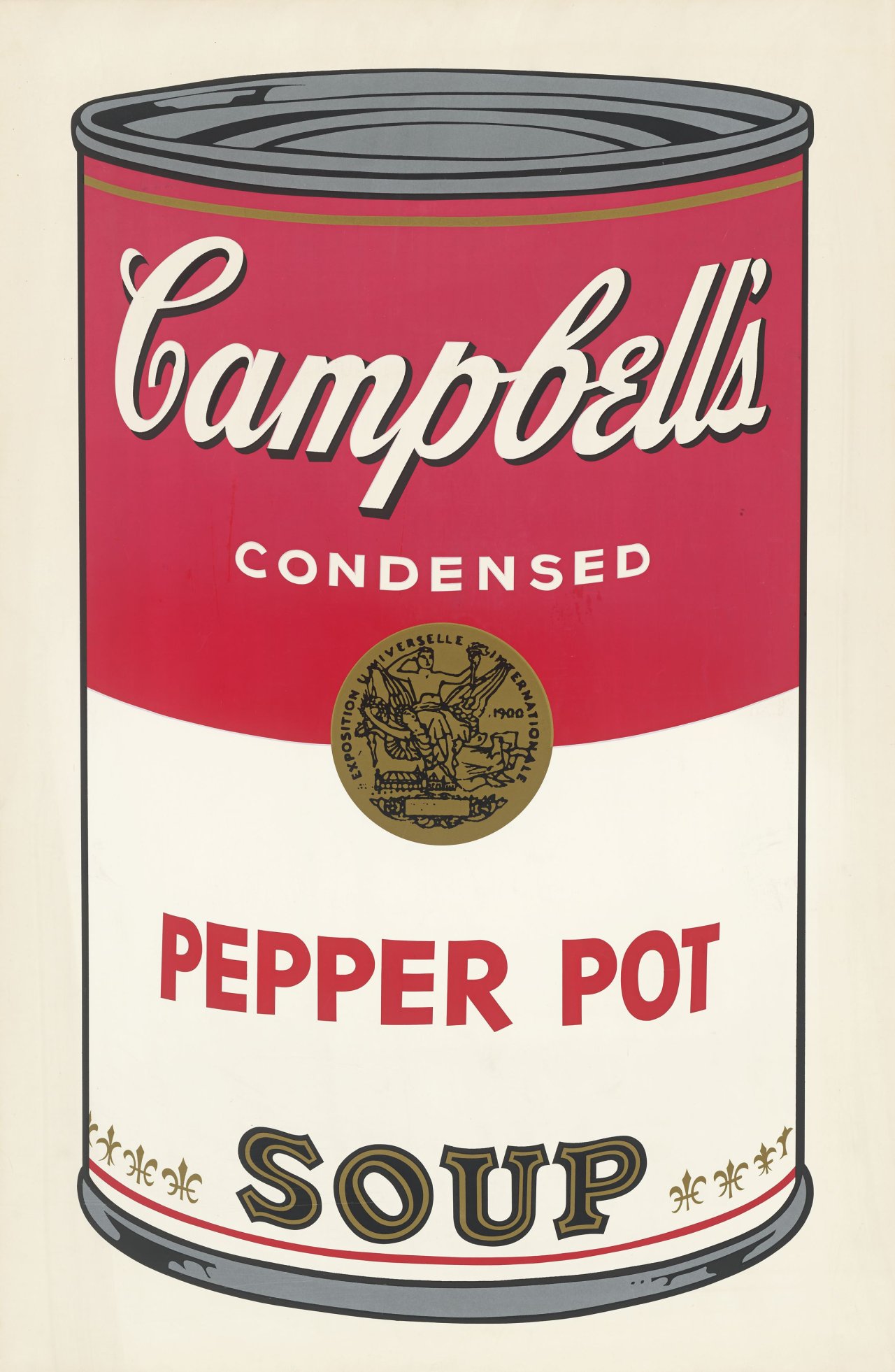 Auf diesem Bild ist das folgende Kunstwerk zu sehen: Andy Warhol. „Campbell's Soup I (Pepper Pot)“. 1968.