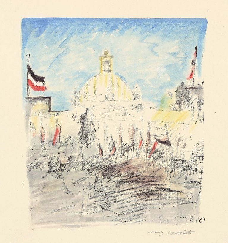This picture shows the following artwork: Lovis Corinth. Trikolore mit Reichstag.