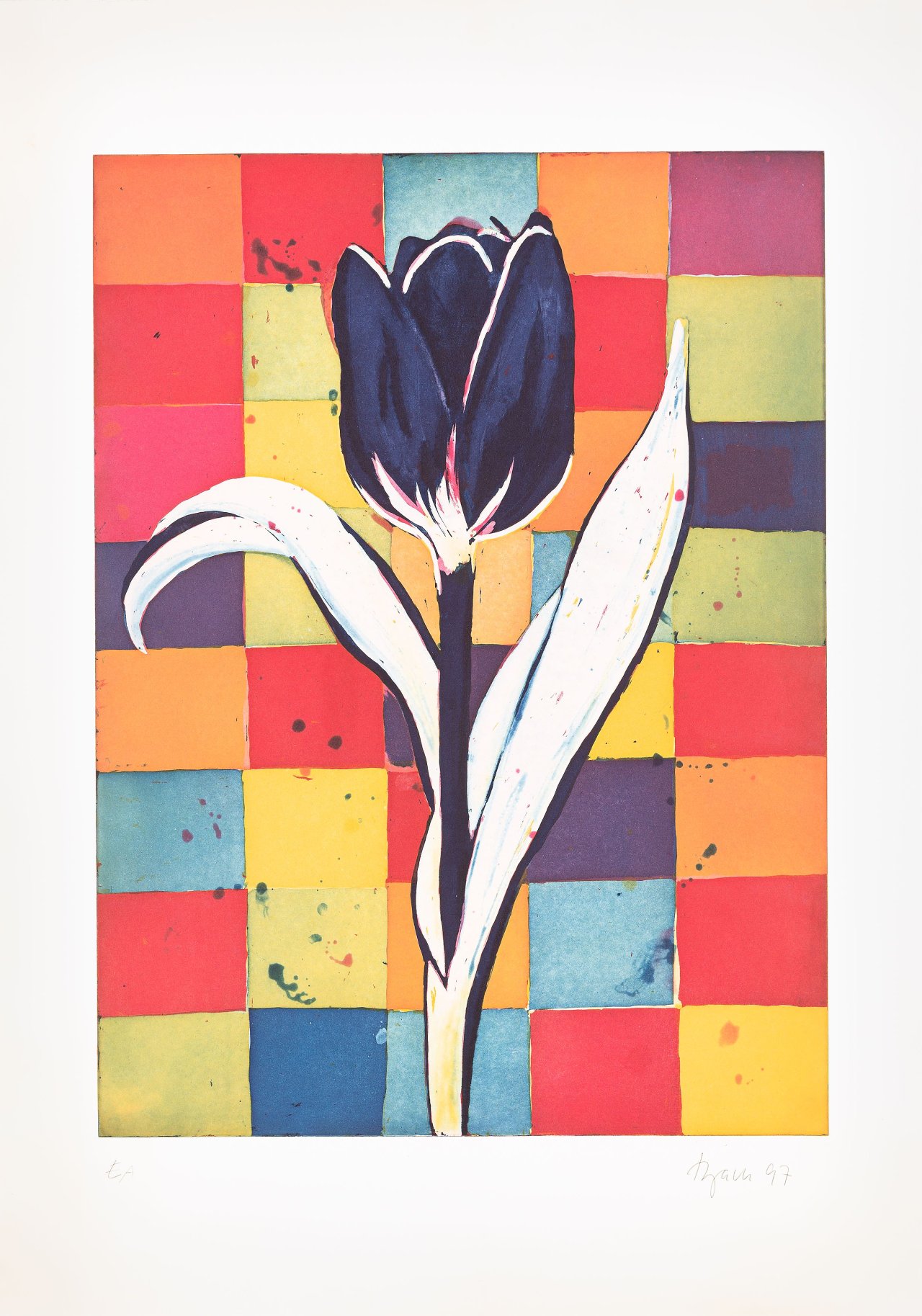 Auf diesem Bild ist das folgende Kunstwerk zu sehen: Elvira Bach. Tulpe. 1997.