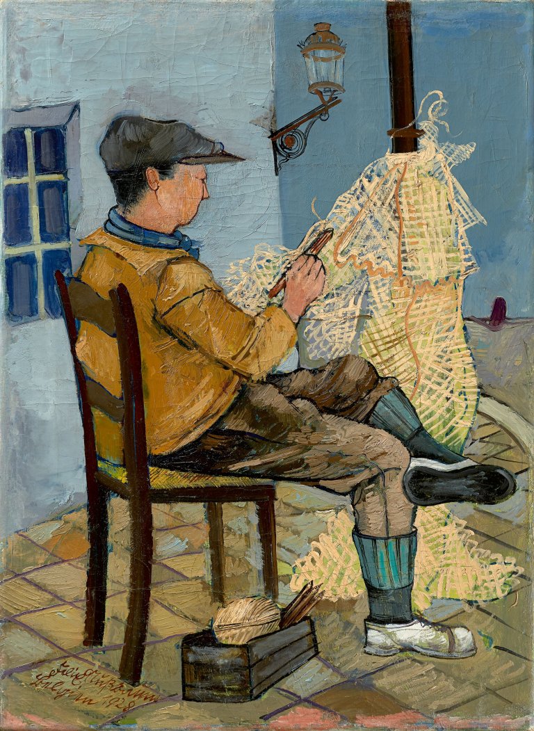 Auf diesem Bild ist das folgende Kunstwerk zu sehen: Felix Nussbaum. „Netzflicker“. 1928.