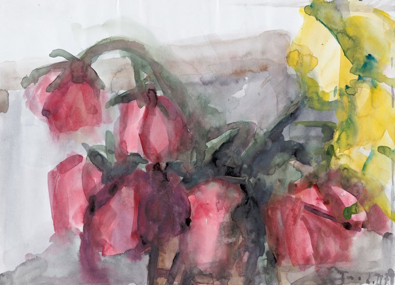 Auf diesem Bild ist das folgende Kunstwerk zu sehen: Klaus Fußmann. „Rosen“. 1979.