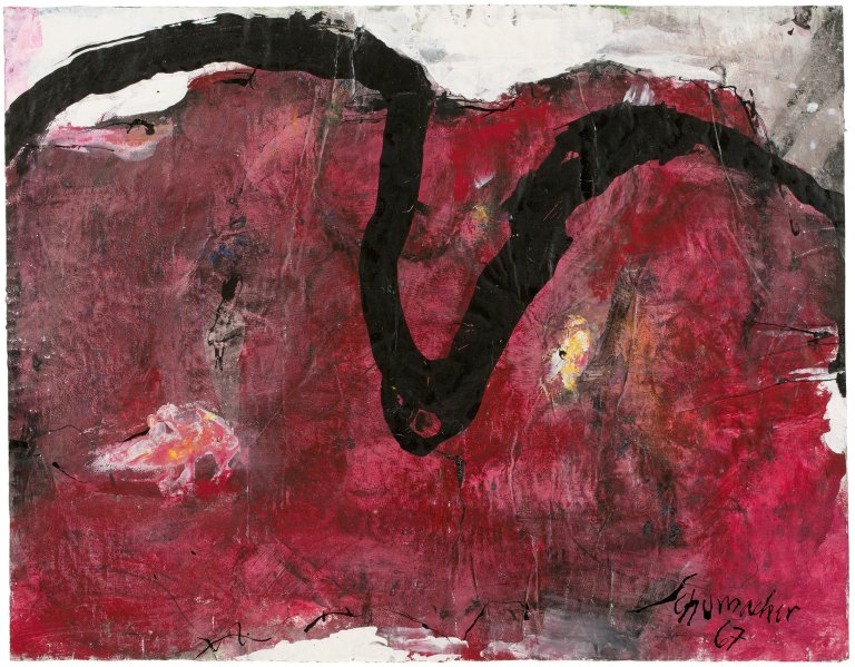 Auf diesem Bild ist das folgende Kunstwerk zu sehen: Emil Schumacher. „G-4/1967“. 1967.
