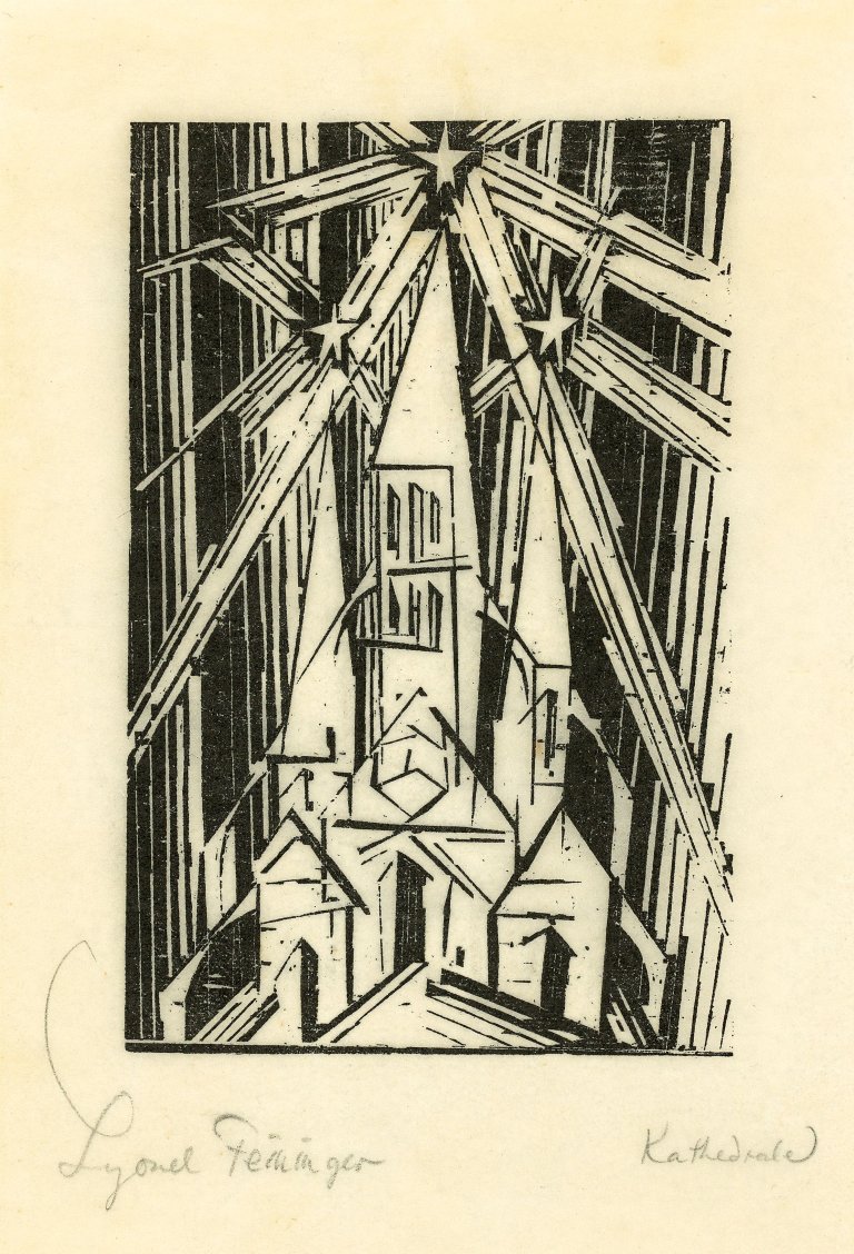 Auf diesem Bild ist das folgende Kunstwerk zu sehen: Lyonel Feininger. „Kathedrale“. 1919.