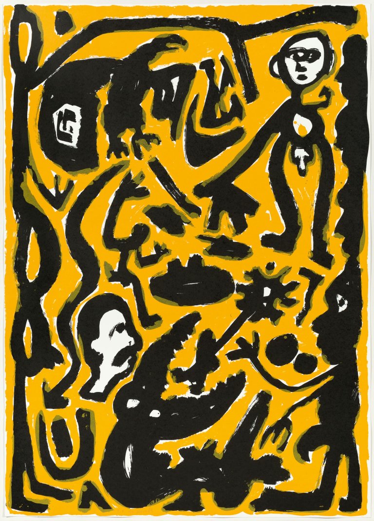 Auf diesem Bild ist das folgende Kunstwerk zu sehen: A.R. Penck. Ohne Titel. 1991.
