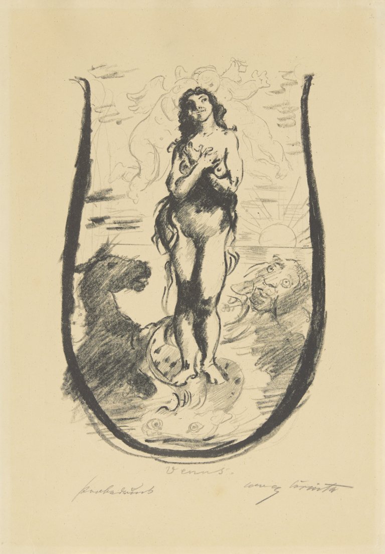 This picture shows the following artwork: Lovis Corinth. „Buchstabe V Venus““. 1917.