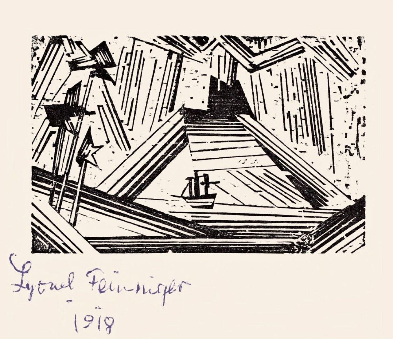 This picture shows the following artwork: Lyonel Feininger. „Vulkan“. 1919.