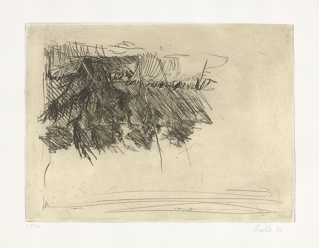 Auf diesem Bild ist das folgende Kunstwerk zu sehen: Georg Baselitz. „Eine Woche“. 1970–1972.