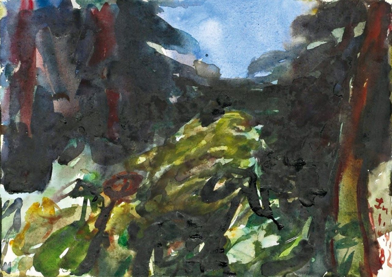 This picture shows the following artwork: Klaus Fußmann. Landschaft. 1982.