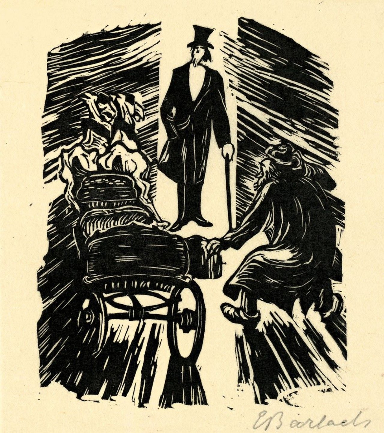 Auf diesem Bild ist das folgende Kunstwerk zu sehen: Ernst Barlach. „Der Findling“. 1922.