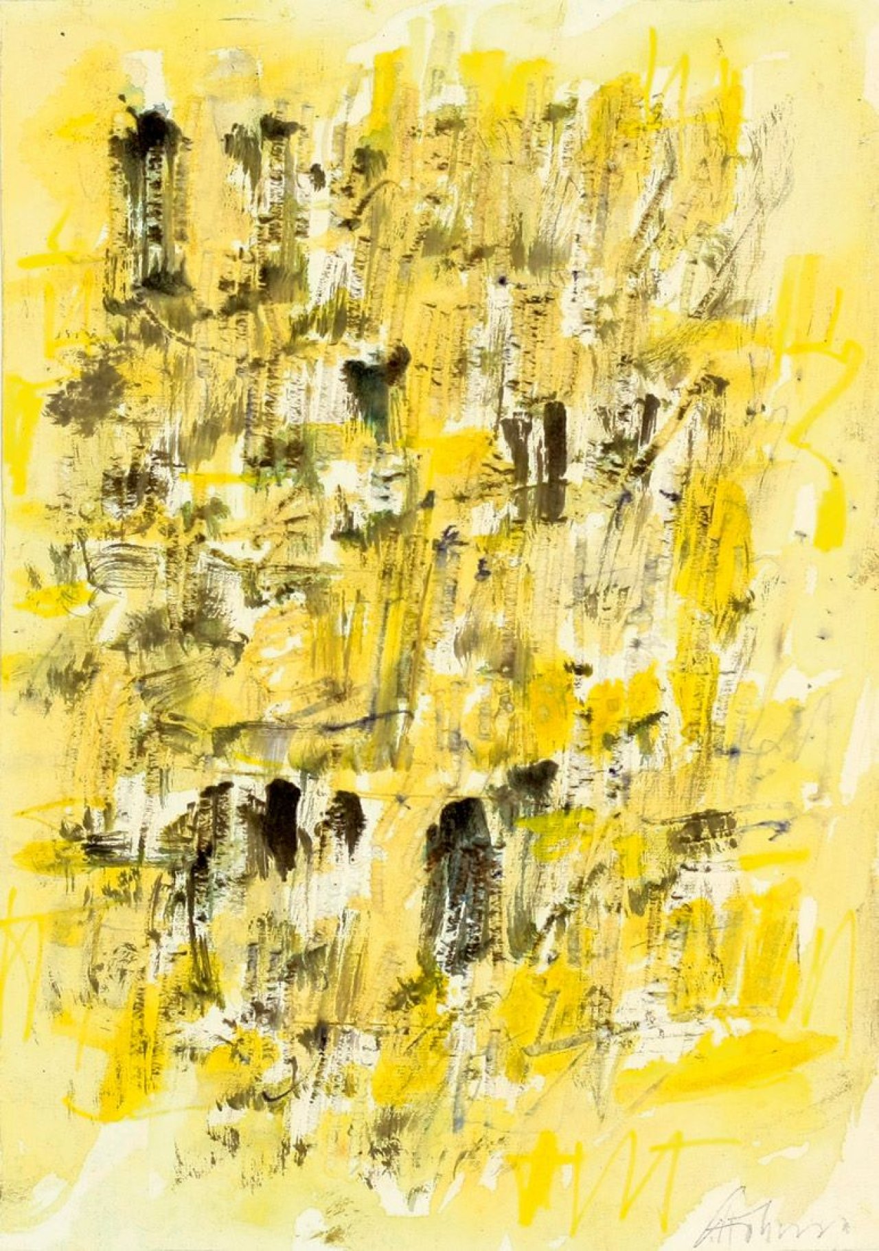 Auf diesem Bild ist das folgende Kunstwerk zu sehen: Gerhard Hoehme. Ohne Titel. 1959.