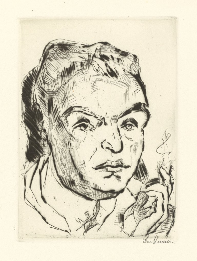 Auf diesem Bild ist das folgende Kunstwerk zu sehen: Max Beckmann. „Bildnis Kasimir Edschmid“. 1917.