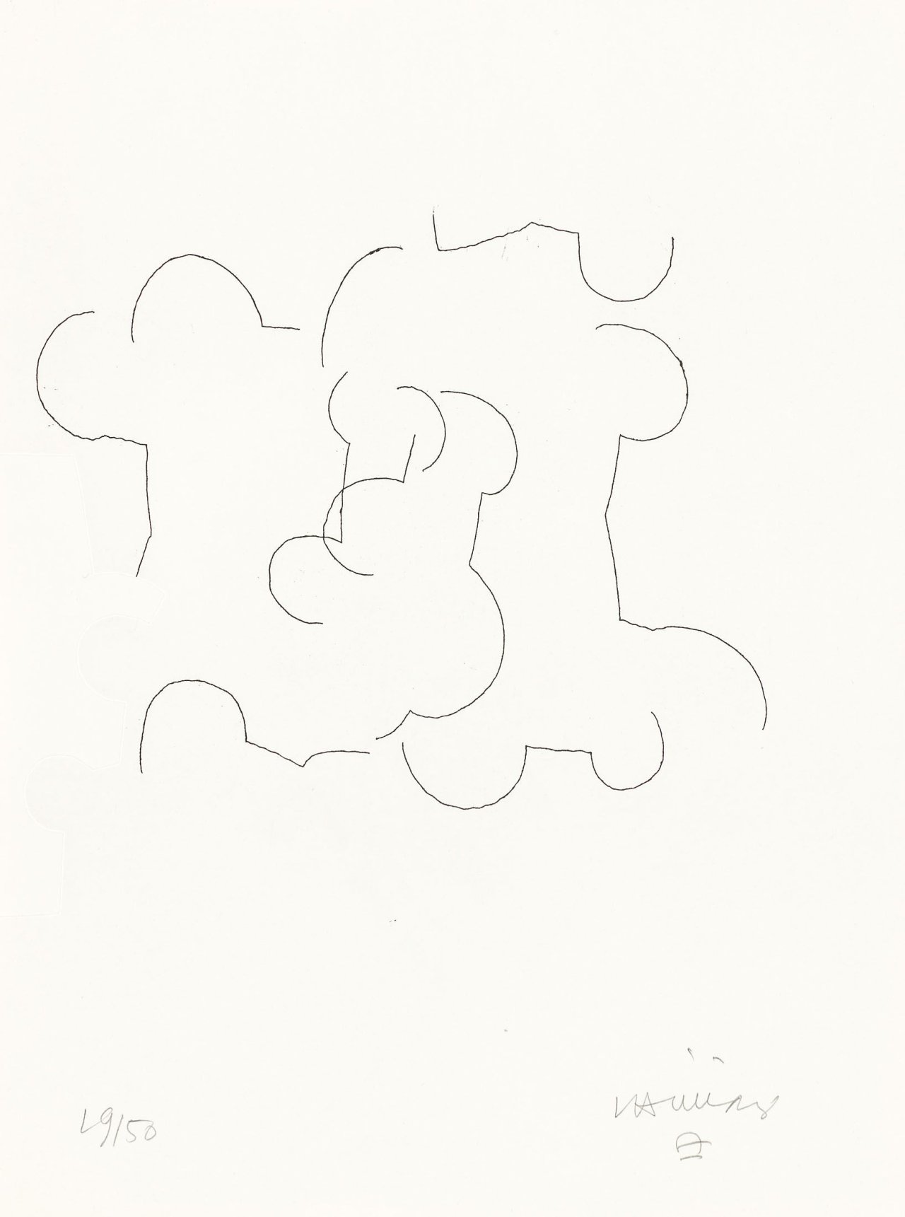 This picture shows the following artwork: Eduardo Chillida. Aus: „Ce maudit moi“. 1983.