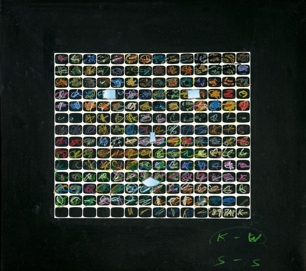 Auf diesem Bild ist das folgende Kunstwerk zu sehen: Nam June Paik. „K-W S-S“. 1989.