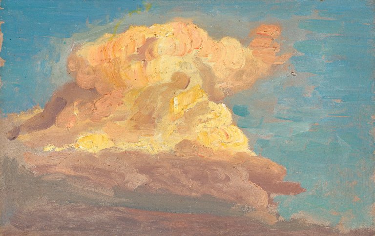 Auf diesem Bild ist das folgende Kunstwerk zu sehen: Osmar Schindler. Wolkenstudie.