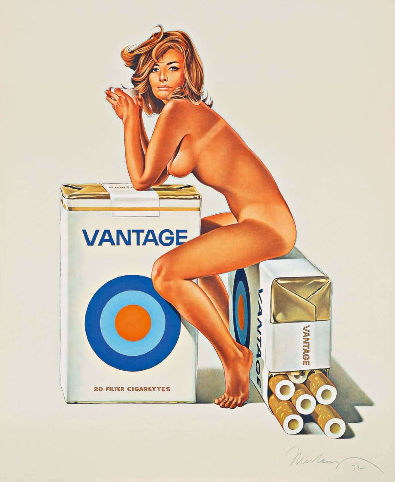 This picture shows the following artwork: Mel Ramos. „Tobacco red“. 1972.