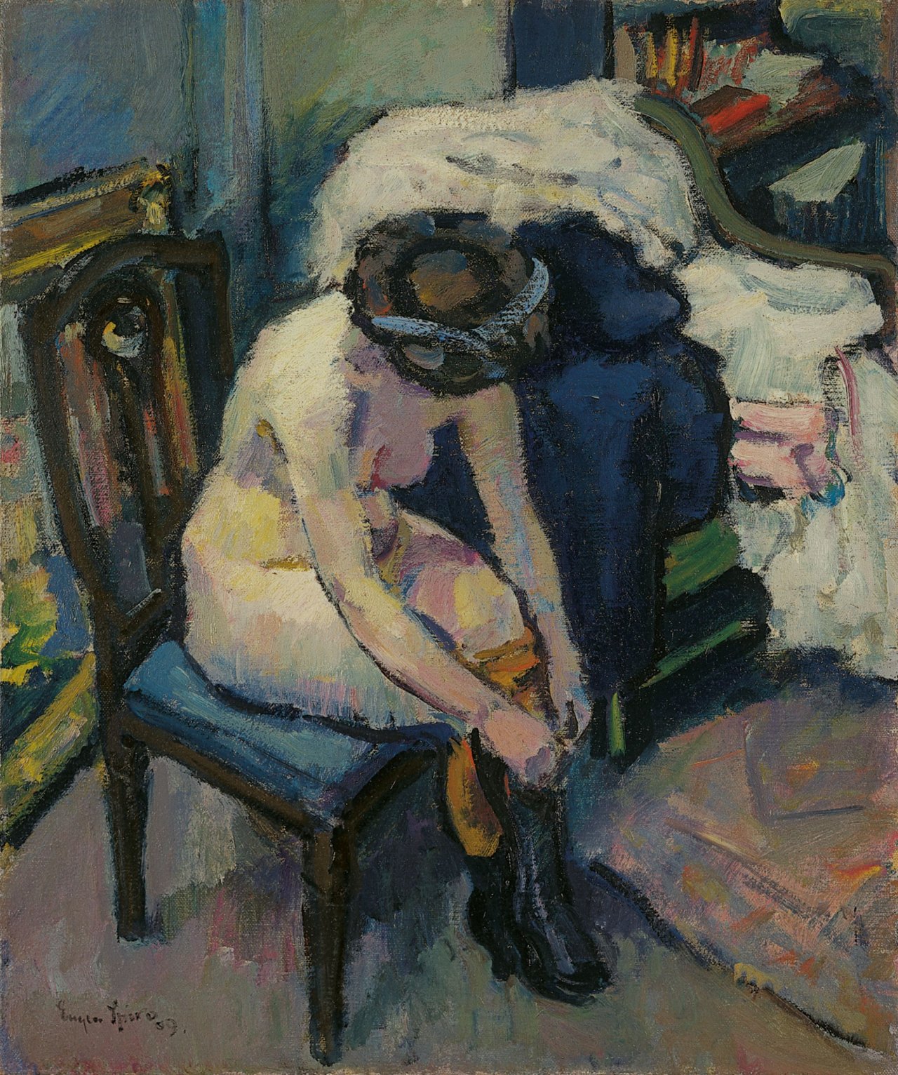 Auf diesem Bild ist das folgende Kunstwerk zu sehen: Eugen Spiro. „Das Modell“. 1909.