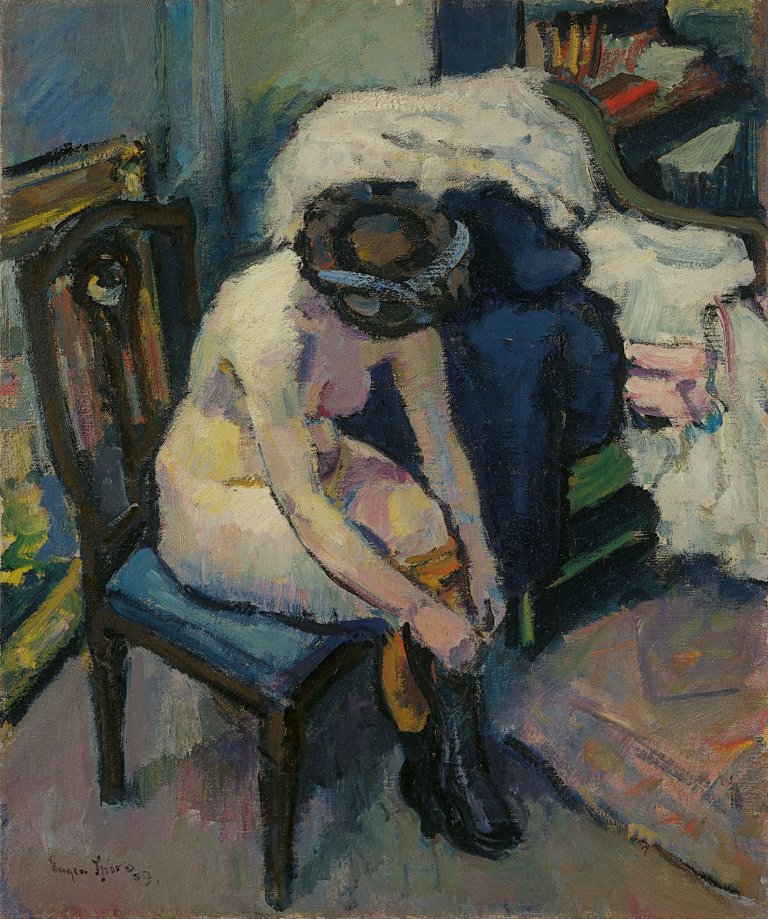 Auf diesem Bild ist das folgende Kunstwerk zu sehen: Eugen Spiro. „Das Modell“. 1909.