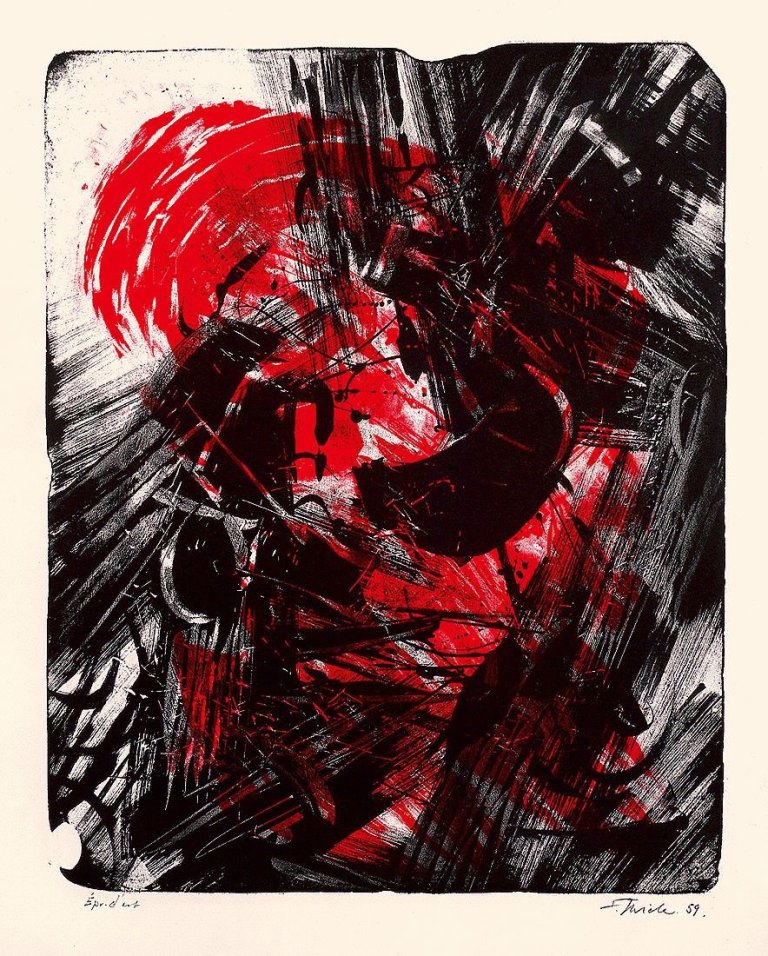 Auf diesem Bild ist das folgende Kunstwerk zu sehen: Fred Thieler. Ohne Titel. 1959.
