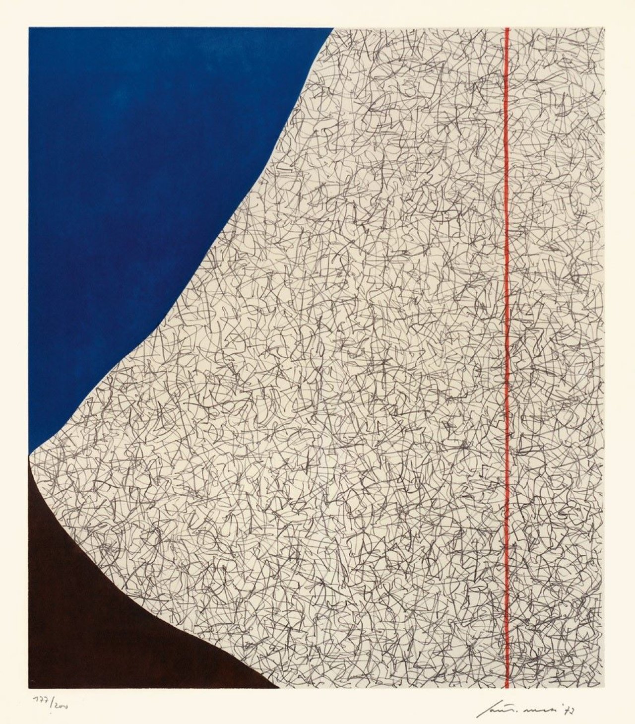 Auf diesem Bild ist das folgende Kunstwerk zu sehen: Giuseppe Santomaso. „Il grande seno“. 1973.