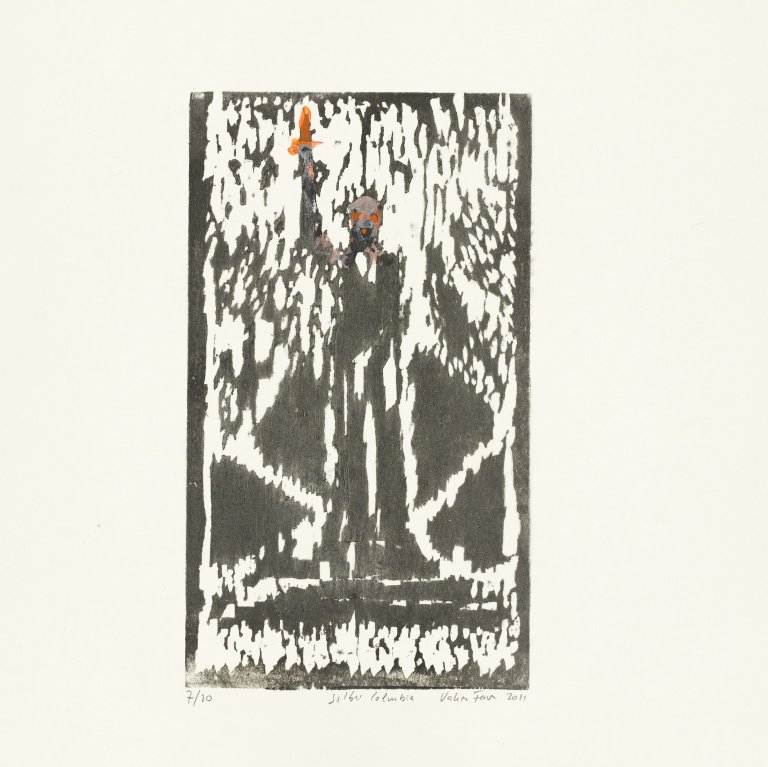 Auf diesem Bild ist das folgende Kunstwerk zu sehen: Valérie Favre. „Silber Columbia“. 2011.