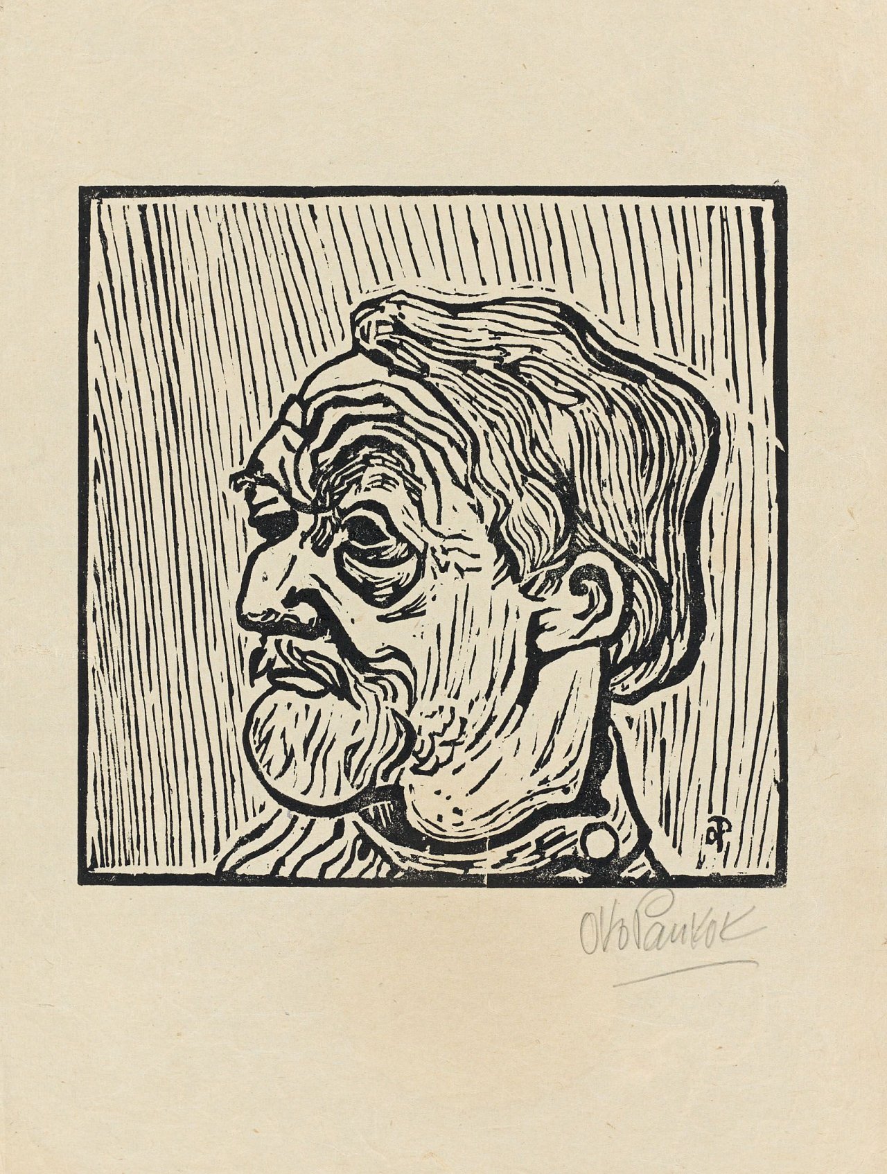 Auf diesem Bild ist das folgende Kunstwerk zu sehen: Otto Pankok. „Rohlfs“. 1946.