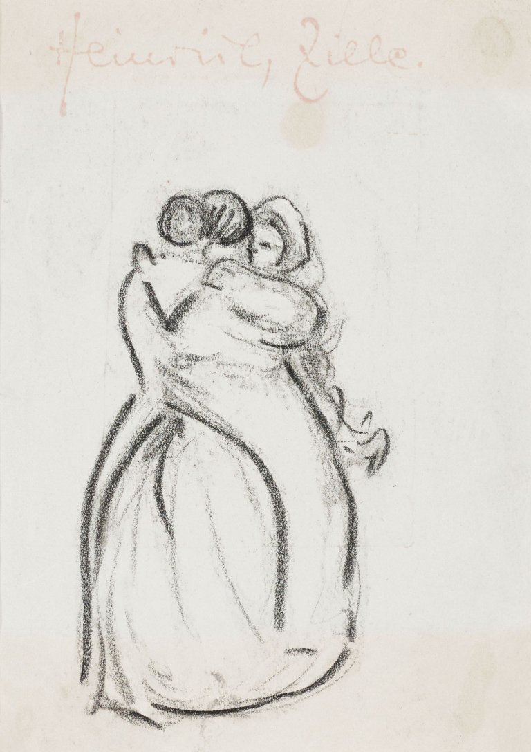 Auf diesem Bild ist das folgende Kunstwerk zu sehen: Heinrich Zille. Amme mit Kind.
