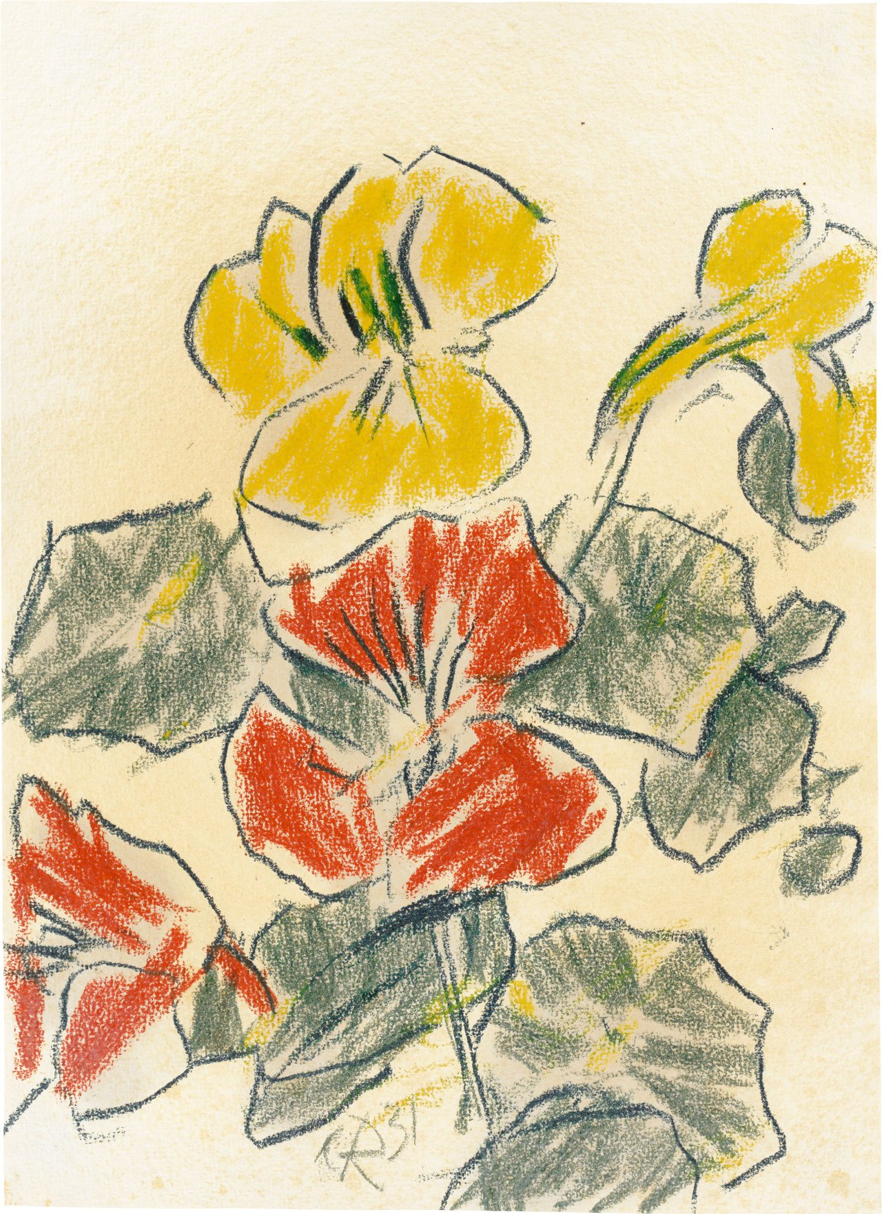 This picture shows the following artwork: Christian Rohlfs. Indian cress. 1931.