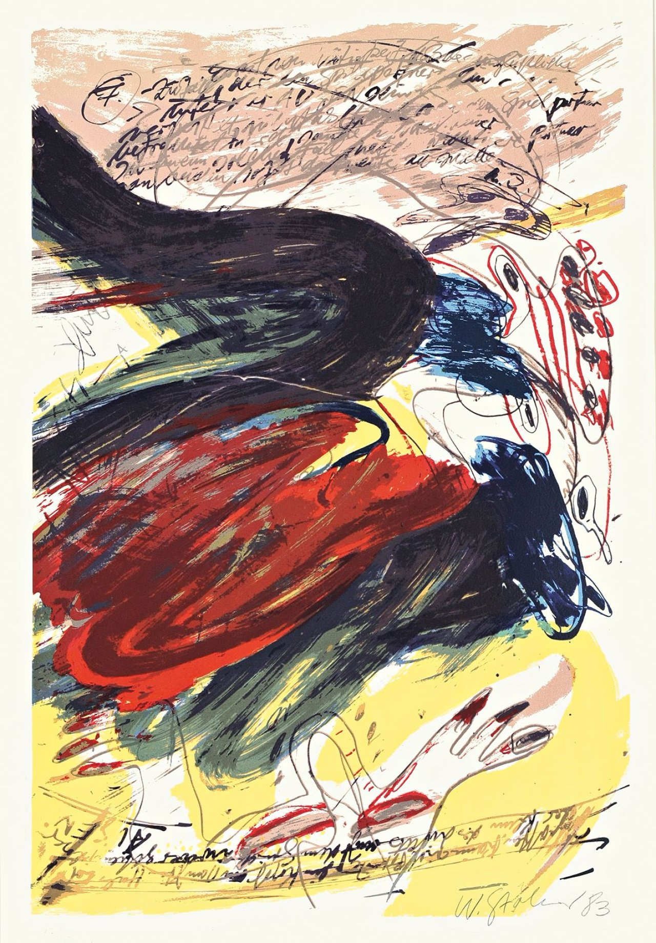 Auf diesem Bild ist das folgende Kunstwerk zu sehen: Walter Stöhrer. Ohne Titel. 1983.