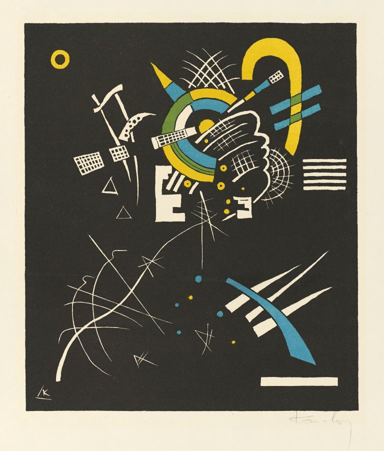 Auf diesem Bild ist das folgende Kunstwerk zu sehen: Wassily Kandinsky. „Kleine Welten VII“. 1922.