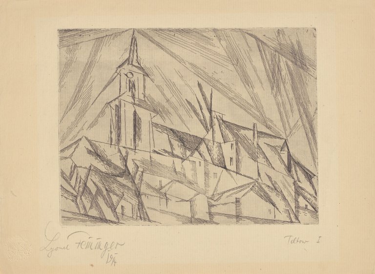 Auf diesem Bild ist das folgende Kunstwerk zu sehen: Lyonel Feininger. „Teltow, 1“. 1914.